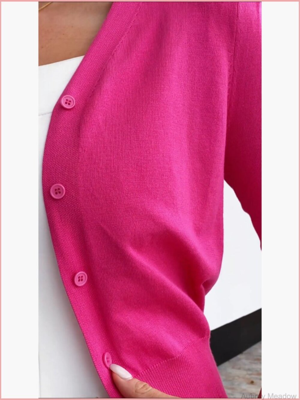 Cropped Cardigan 3/4 Sleeve Bolero Shrug Lightweight Open Front Button Down - Picture 7 of 7